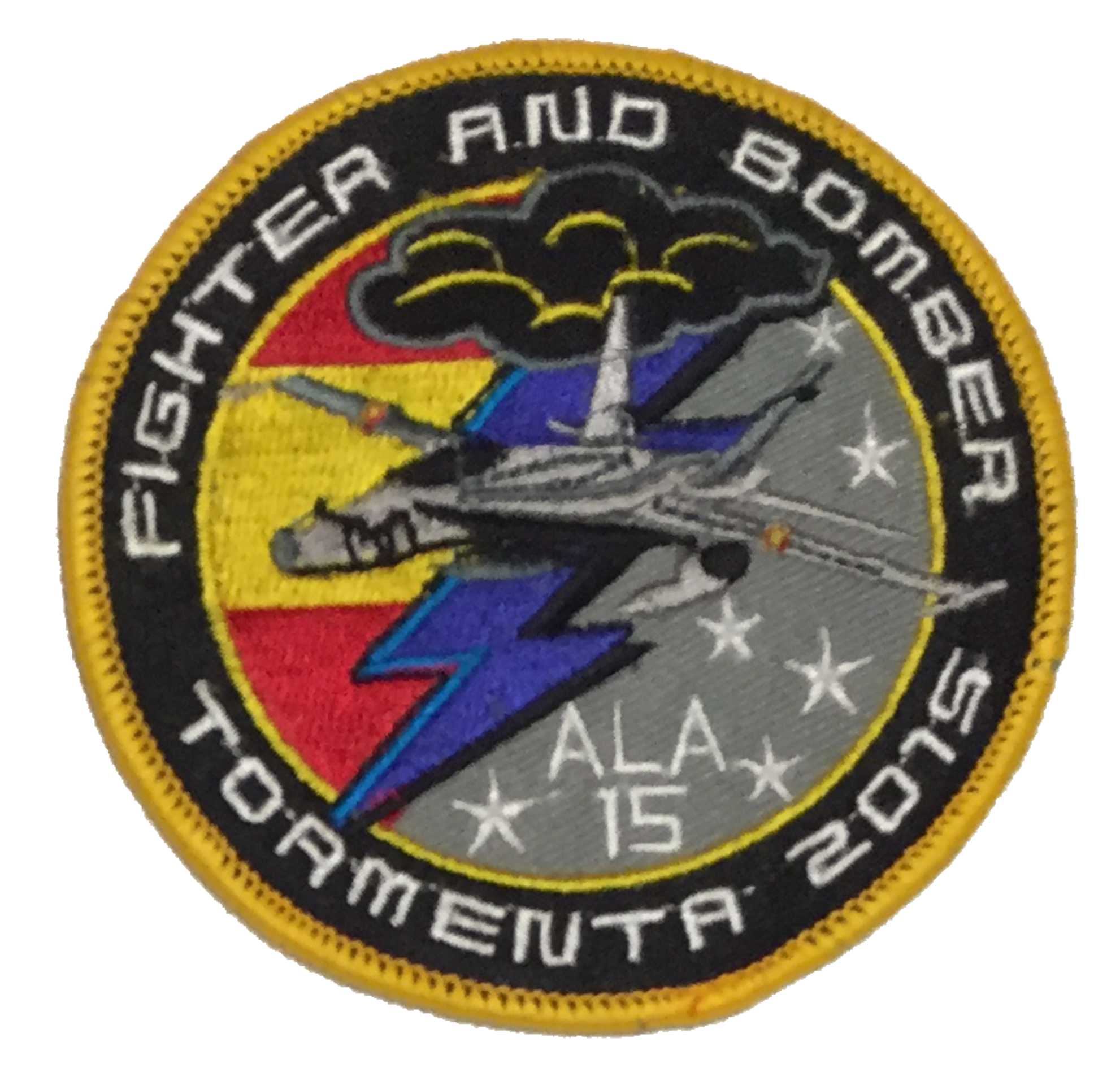 Escudo bordado ALA 15 \"Tormenta 2015\" Fighter and Bomber